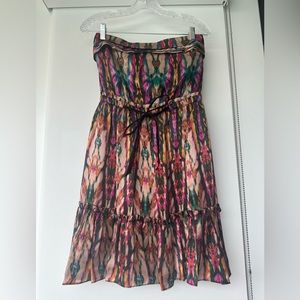 Sandro 100% Silk Strapless Dress Size 1